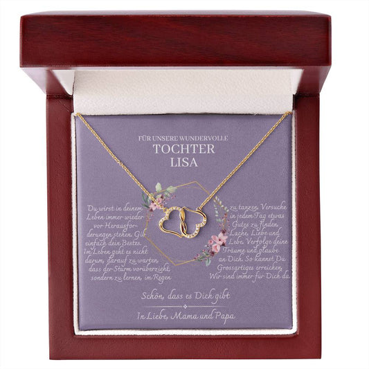 Tochter Geschenk - wunderschöne Herz-Halskette | besondere Geschenke für Tochter | Mutter Tochter Kette | Kette personalisiert