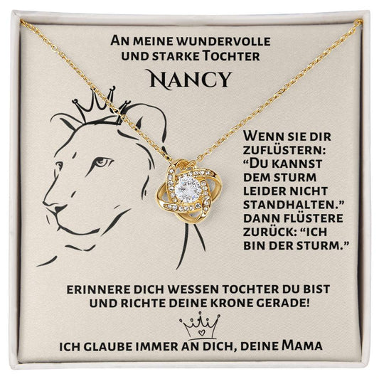 Tochter Geschenk - Liebesknoten Halskette | Weihnachtsgeschenke Tochter | Mutter Tochter Kette | Kette personalisiert | 14k gold