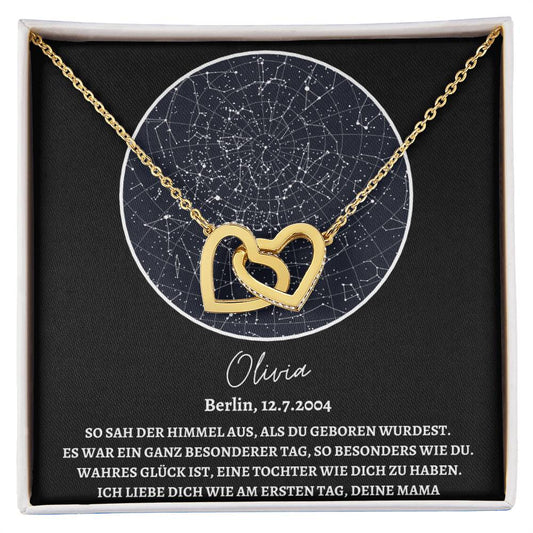 Tochter Geschenk - schöne Herz-Halskette | kleine Geschenke für Tochter | Mutter Tochter Kette | Kette personalisiert | 14k gold