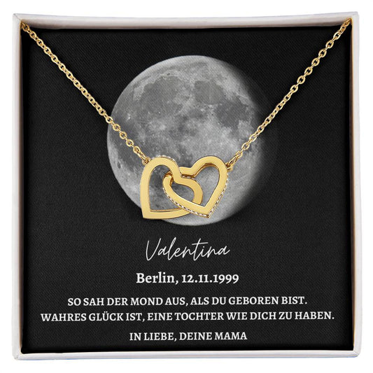 Tochter Geschenk - schöne Herz-Halskette | kleine Geschenke für Tochter | Mutter Tochter Kette | Kette personalisiert | 14k gold