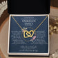 Enkelin Kommunion Geschenke - schöne Herz-Halskette | kleine Geschenke für Enkelin | Oma Enkelin Kette | Kette personalisiert | 18k
