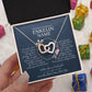 Enkelin Geschenk - wunderschöne Ineinandergreifende Herz-Halskette | kleine Geschenke für Enkelin | Oma Enkelin Kette | Kette personalisiert | 18k Kette gold