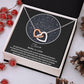 Enkelin Geschenk - wunderschöne Ineinandergreifende Herz-Halskette | kleine Geschenke für Enkelin | Weihnachten | personalisiertes Geschenk