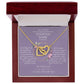 Tochter Geschenk - schöne Herz-Halskette | Hochzeitsgeschenk personalisiert | Mutter Tochter Kette | Kette personalisiert | 18k gold