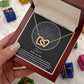 Enkelin Geschenk - wunderschöne Ineinandergreifende Herz-Halskette | kleine Geschenke für Enkelin | Weihnachten | personalisiertes Geschenk