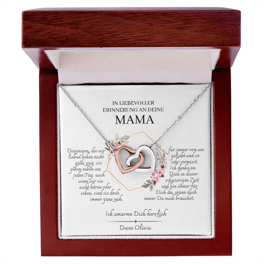 In liebevoller Erinnerung Mama Herzhalskette | Mutter Beileidsgeschenk | Andenken Mama | Freundschafts Geschenk | Verlust Mama