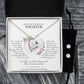 Tochter Geschenk | einzigartiges Set Herz-Halskette & Ohrringe | personalisiertes Geschenk für Tochter | Mutter Tochter Kette | Geburtstag, Weihnachten | 14k gold