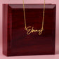 Tochter Geschenk | schöne Namens-Halskette | handgemachte Geschenke für Tochter | Mutter Tochter Kette | personalisiertes Geschenk | 18k gold