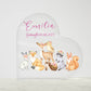 Babygeschenk Taufe | Herz Geschenk personalisiert | Personalisiertes Geschenk Mädchen | besonderes Geschenk zur Taufe