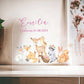 Babygeschenk Geburt | Herz Geschenk personalisiert | Personalisiertes Geschenk Mädchen | besonderes Geschenk zur Geburt