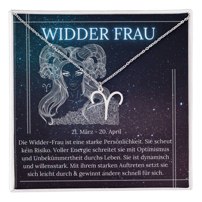 Widder Sternzeichen Halskette | Geschenk für Frauen | Weihnachtsgeschenke Sternzeichen | Geschenk für Sie