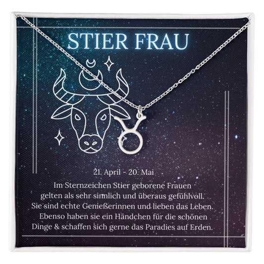 Stier Sternzeichen Halskette | Geschenk für Frauen | Weihnachtsgeschenke Sternzeichen | Geschenk für Sie
