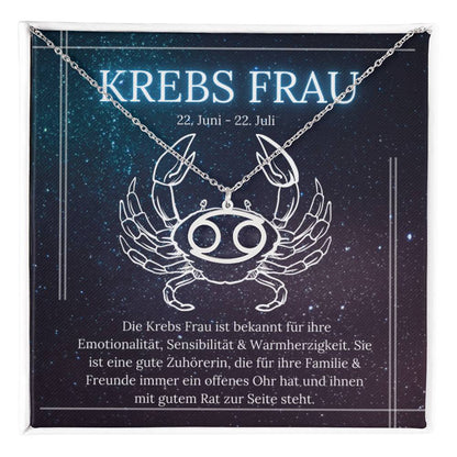 Krebs Sternzeichen Halskette | Geschenk für Frauen | Weihnachtsgeschenke Sternzeichen | Geschenk für Sie