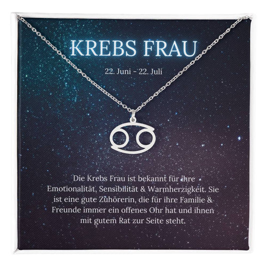 Krebs Sternzeichen Halskette | Geschenk für Frauen | Weihnachtsgeschenke Sternzeichen | Geschenk für Sie