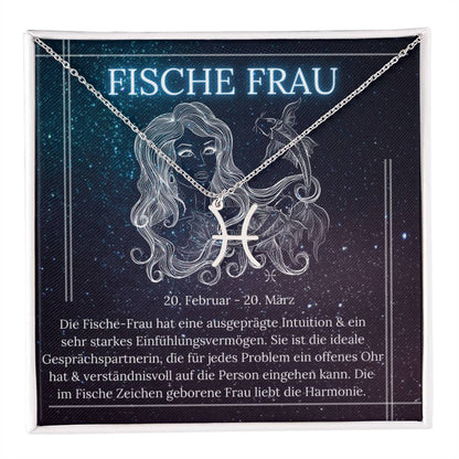 Fische Sternzeichen Halskette | Geschenk für Frauen | Weihnachtsgeschenke Sternzeichen | Geschenk für Sie