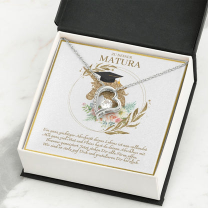 Tochter, Enkelin Matura Geschenk | schöne Herz-Halskette | kleine Geschenke für Tochter, Enkelin zum Schulabschluss | Mutter Tochter