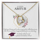 Tochter, Enkelin Abitur Geschenk | schöne Herz-Halskette | kleine Geschenke für Tochter, Enkelin zum Schulabschluss | Mutter Tochter Kette | Kette personalisiert | 18k gold