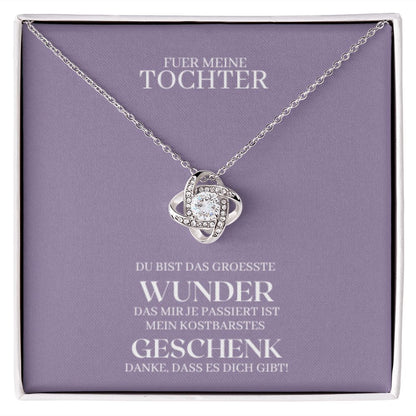 Tochter Geschenk - Liebesknoten Halskette | kleine Geschenke für Tochter | Mutter Tochter Kette | Kette personalisiert | 14k Kette gold