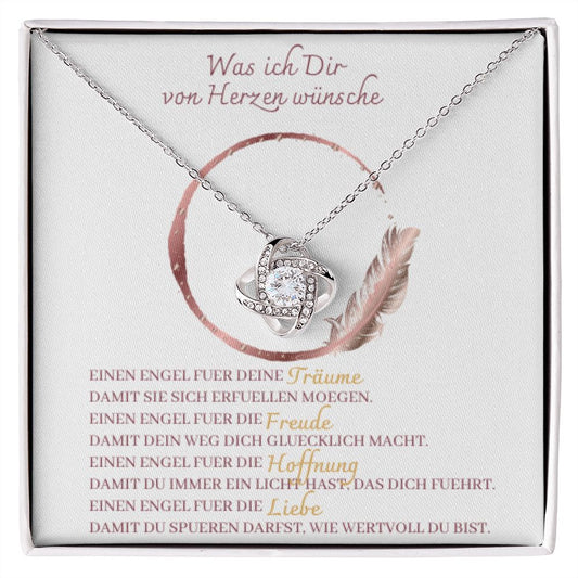 Enkelin Geschenk - schöne Liebesknoten Halskette | kleine Geschenke für Enkelin | Oma Enkelin Kette | Kette personalisiert | 14k Kette gold