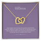 Tochter Geschenk - Ineinandergreifende Herzkette | kleine Geschenke für Tochter | Mutter Tochter Kette | Kette personalisiert | 14k gold
