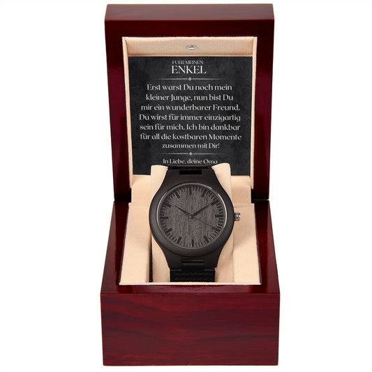 Enkel Armbanduhr Holzuhr | Geschenke für Enkel | Oma Enkel Geschenk