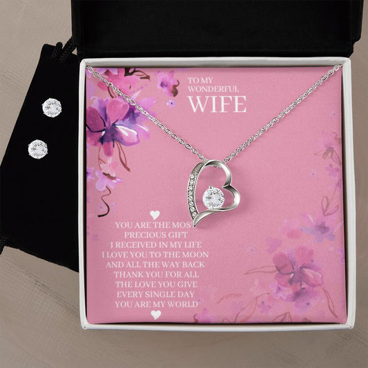 Frau Geschenk - Einzigartiges Set mit Halskette & Ohrringen | Geschenke für Frauen | Personalisierte Geschenke | Valentinstag Geschenk