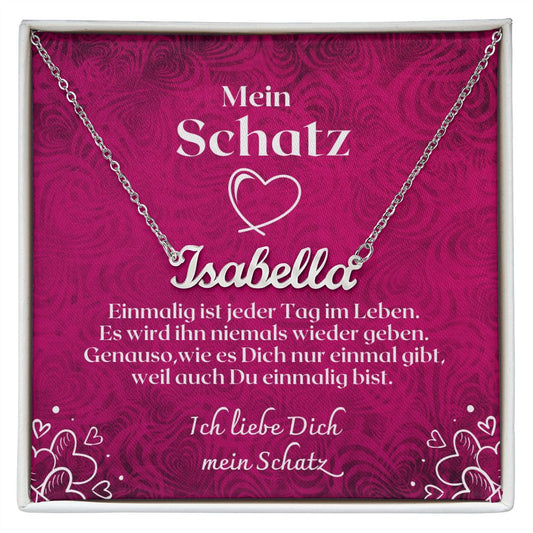 Frau Geschenk - Personalisierbare Namenshalskette | Personalisierte Geschenke | Kette personalisiert | Valentinstag Geschenk