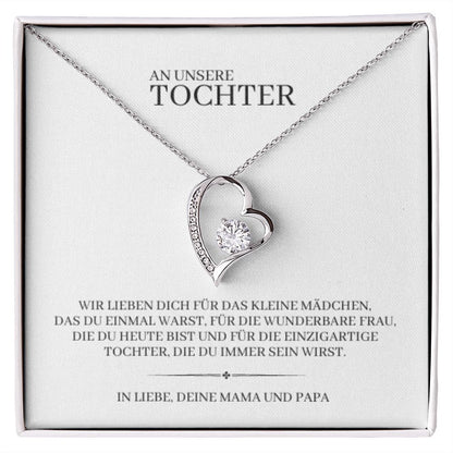 Tochter Geschenk | schöne Herz-Halskette | kleine Geschenke für Tochter | Mutter Tochter Kette | Kette personalisiert | 14k gold