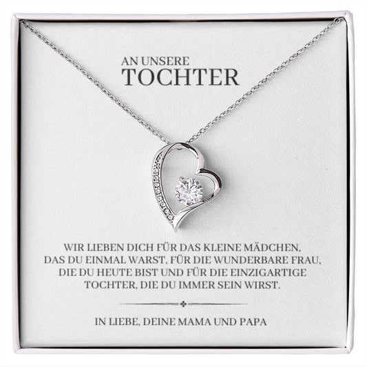 Tochter Geschenk | schöne Herz-Halskette | kleine Geschenke für Tochter | Mutter Tochter Kette | Kette personalisiert | 14k gold