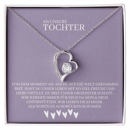 Tochter Geschenk | schöne Herz-Halskette | kleine Geschenke für Tochter | Mutter Tochter Kette | Kette personalisiert | 14k gold