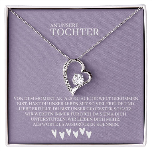 Tochter Geschenk | schöne Herz-Halskette | kleine Geschenke für Tochter | Mutter Tochter Kette | Kette personalisiert | 14k gold
